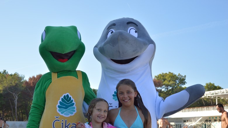 Čika & čiki mascotte van ons Aquapark Čikat.