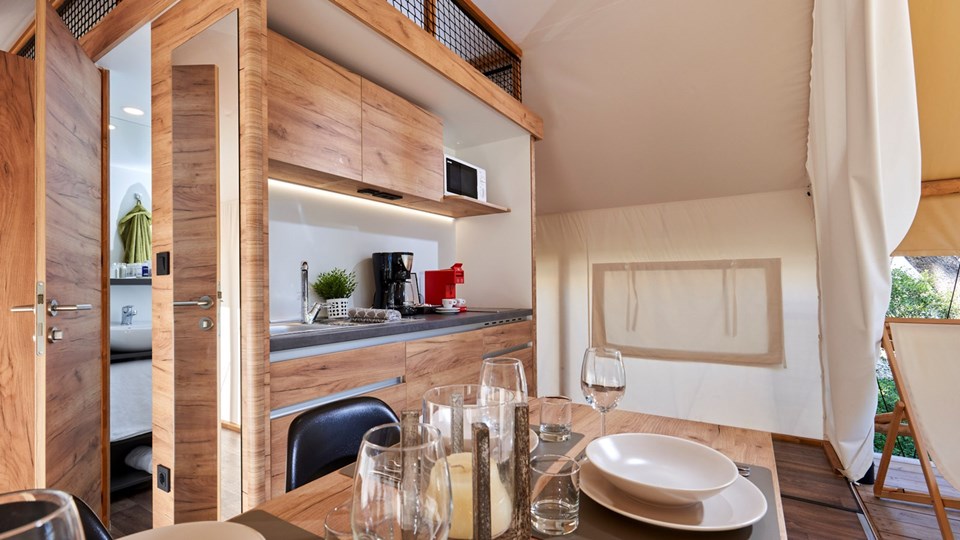 Luxe glamping tenten op Camp Čikat
